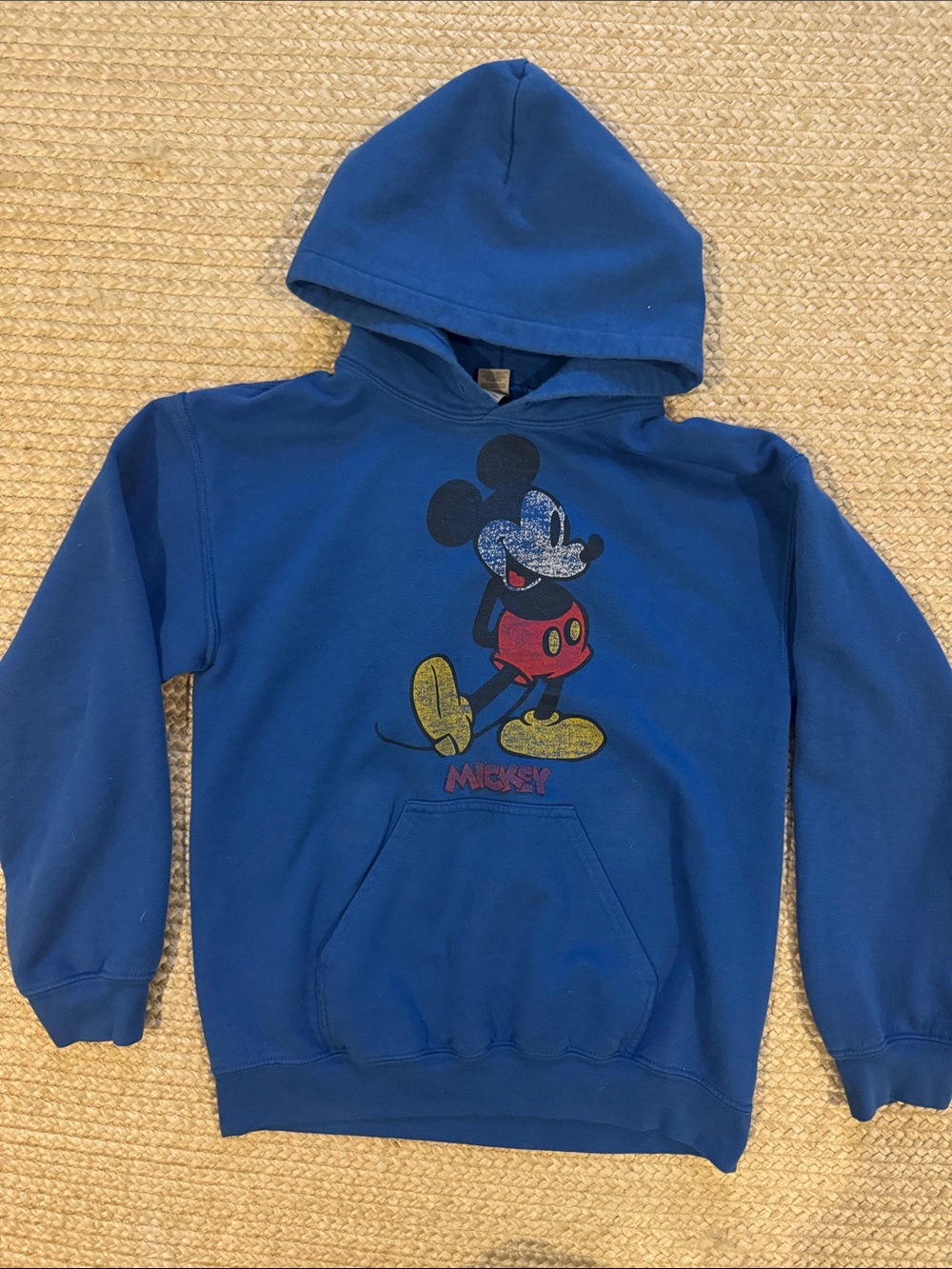 S Vintage Disney Blue Mickey Hoodie
